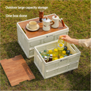 54*36*29 cm Collapsible Black Outdoor Storage Box | Large Capacity, Foldable to 7cm, Durable Design