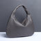 Dark Gray Elegant Woven PU Leather Hobo Bag - Stylish Large-Capacity Shoulder Handbag for Women