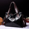 Classic Vintage PU Leather Handbag-Spacious Shoulder and Crossbody Tote for Women (Black)