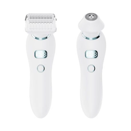 U34 White 2-in-1 Electric Razor for Women - Multifunctional Rechargeable Hair Removal Shaver