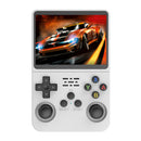 White Retro Portable Gaming Console with 64GB, 2 Memory Card-3D Games, HD Display, and Dual Joysticks