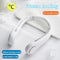 2PCS White Leafless Hanging Neck Fan - Rechargeable Portable Hands-Free Cooling Fan with 3 Speeds