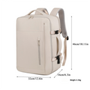 Off-white Expandable Backpack with USB Port - Multi-Functional Outdoor, Commuter & Laptop Bag