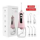 L10 Pink Portable Handheld Electric Water Flosser - Rechargeable Teeth Cleaner for Home Use