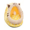 Yellow Half-Enclosed Cat Bed - Soft Short Velvet Fabric with Sponge + PP Cotton Filling, S Size (28x28x30 cm)