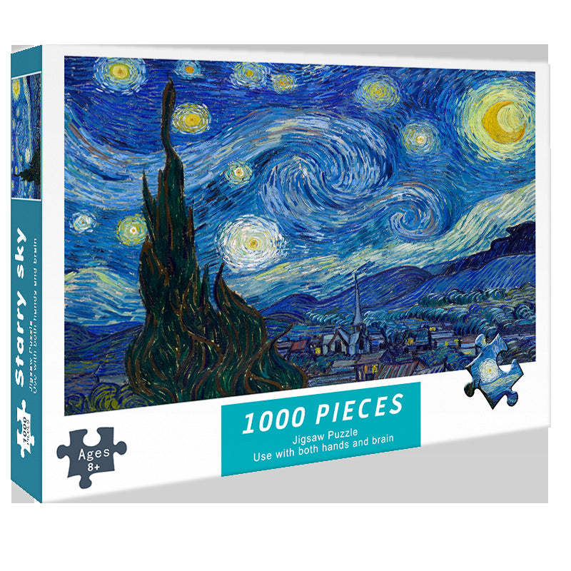 (2 PCS) 1000-Piece Starry Sky Puzzle - High Difficulty Stress-Relief Educational Toy