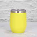 Yellow 12oz Double-Wall Vacuum 304 Eggshell Cup - Mini Portable Insulated U-Shaped Cup, Creative Small Beer Mug