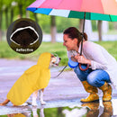 XXL Yellow Reflective Adjustable Pet Raincoat with Hood - Waterproof Dog Jacket, Adjustable Dog Poncho for Outdoor Protection