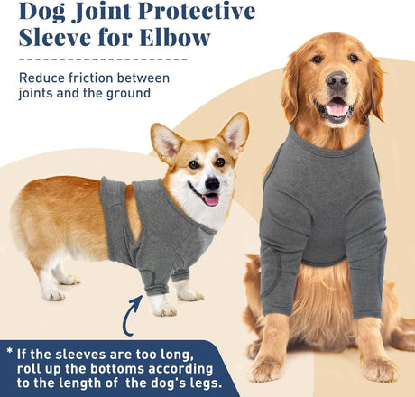 XL Pet Front Leg Protective Sleeve - Elastic Dog Leg Guard for Post-Surgery Protection, Prevents Licking and Biting