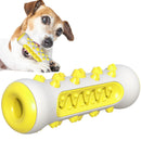 Yellow Dog Squeaky Toys For Aggressive Chewers, Tough Toothbrush Dog Chew Toy, Nearly Indestructible Rubber Toys For Pet Training, Teeth Cleaning, Playing And Chewing For Medium & Large Breeds