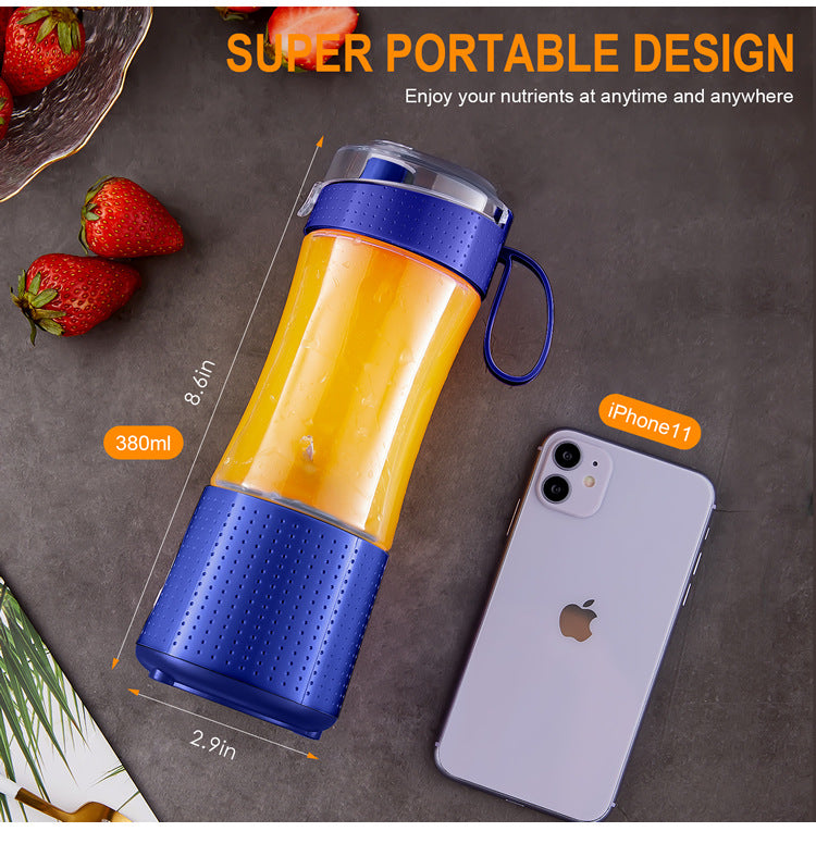 White Portable Mini Juicer - Rechargeable Electric Fruit Juicer Cup, Compact & Convenient