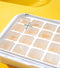 Yellow Eco-Friendly Large Capacity Food-Grade Ice Cube Tray with Lid