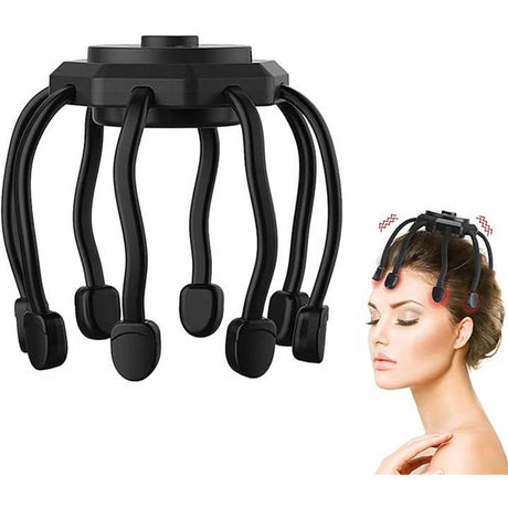 White Octopus Electric Scalp Massager for Stress Relief and Relaxation