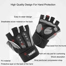 XL Red Fingerless Workout Gloves with Wrist Support - Non-Slip, Breathable Gym Gloves for Weightlifting and Cycling