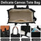 Black Stylish Canvas Briefcase Tote Bag with Large Capacity for Women