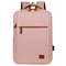 Pink Minimalist USB Charging Laptop Backpack - Elegant and Spacious Travel Bag