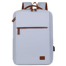 Blue Minimalist USB Charging Laptop Backpack - Elegant and Spacious Travel Bag