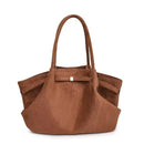 Dark Brown Elegant Suede Tote Bag - Soft and Stylish Handbag for Everyday Use