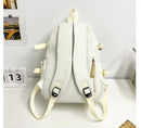 White Stylish and Simple Backpack for High School and College Students – Trendy Women’s Casual Backpack for Travel and Daily Use