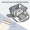 XL Grey Portable Foldable Pet Carrier Bag - Large Capacity Travel Carrier for 2 Small Pets, Comfortable and Stylish Cat Backpack, Foldable & Easy to Carry