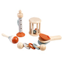 Wooden Orff Instrument Set for Kids – Includes Rattle, Maraca, Bell, Trumpet, and Bed Bell – Early Learning Musical Toy for Toddlers