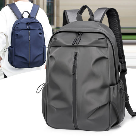 Black Casual Korean Style Backpack – Versatile Laptop Bag for Students, Business, and Travel – Fashionable and Practical