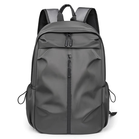 Grey Casual Korean Style Backpack - Versatile Laptop Bag for Students, Business, and Travel - Fashionable and Practical