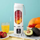 White Portable Rechargeable Juicer Cup - New Model Multifunctional Small Juice Blender for Students and Home Use