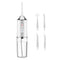 White Electric Portable Water Flosser - Smart 4-Head Oral Irrigation Teeth Cleaner, Pulse Cleaning for Home Use