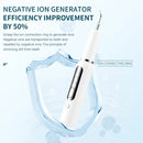 White Portable Ultrasonic Dental Cleaner, Home Use Plaque Remover, Sonic Tooth Stain & Tartar Cleaning Tool