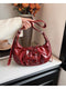 Red Elegant Bowknot Design Shoulder Bag - Chic Underarm Dumpling Bag for Trendy Looks