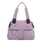 Purple Stylish Nylon Large Capacity Tote Bag for Work and Commute | Multi-Pocket Shoulder Bag | Fashionable Canvas Bag