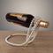 White Modern Floating Pearl Wine Bottle Holder - Elegant Home Decor, Unique Kitchen Accessory for Dining, Bar, and Living Room