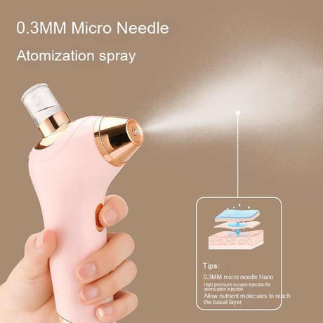 White Portable Oxygen Injector for Face Hydration and Skin Rejuvenation, 40ml USB Rechargeable Atomizer