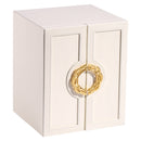 White Elegant 5-Layer Large Capacity Jewelry Storage Box with Dual Opening Doors - Perfect for Organizing Necklaces, Rings, Earrings, and More(Jewelry is a photo prop and is not included)