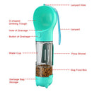 Yellow 500ml Portable Pet Water Bottle | Multifunctional Travel Pet Feeder | Outdoor Dog Drinking Bottle with Waste Shovel