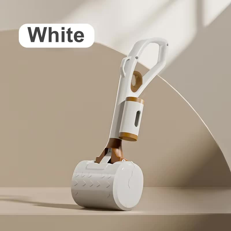 White Portable Dog Poop Scooper with Large 9.5cm Opening, Ergonomic Handle, Lightweight 320g Pet Waste Picker for Outdoor Walks