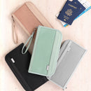 Black Portable RFID Blocking Travel Passport Holder with Large Capacity