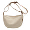 Off White With Colored Suspenders Large Capacity Canvas Shoulder Bag - Casual Crossbody Dumpling Bag