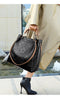 Black Elegant Embossed PU Leather Tote Bag for Women - Large Capacity Handbag with Inner Pouch