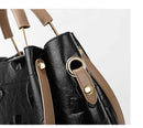 Brown Elegant Embossed PU Leather Tote Bag for Women - Large Capacity Handbag with Inner Pouch