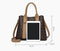 Light Brown And Brown Retro Fashion Handbag - Elegant Tote with Large Capacity for Work and Daily Use