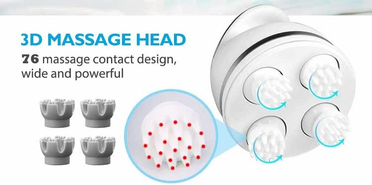 White Portable 3D Electric Massage Device with Adjustable Speeds and USB Charging