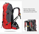 Black 60L Waterproof Hiking Backpack with Multi-Pocket Design for Outdoor Adventures