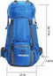 Dark Blue 60L Waterproof Hiking Backpack with Multi-Pocket Design for Outdoor Adventures