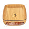 Wood Grain Color Himalayan Salt Flame Aroma Diffuser - 250ml Ultrasonic Humidifier with 7-Color LED Light for Relaxation and Decor