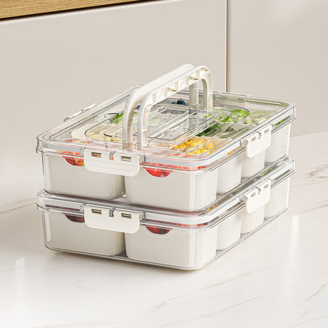 Fresh-Keeping Storage Box - Transparent Food Storage Container with Secure Lid for Kitchen Organization, Salad Crisper