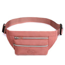 Pink Casual Chest Bag - Water-Resistant Compact Waist Pack for Women with Adjustable Strap