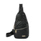 Black Women's Quilted Sling Bag - Stylish Crossbody Shoulder Backpack