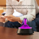 White Pyramid Flame Mist Humidifier with Ambient Lighting - Ultrasonic Aromatherapy Diffuser